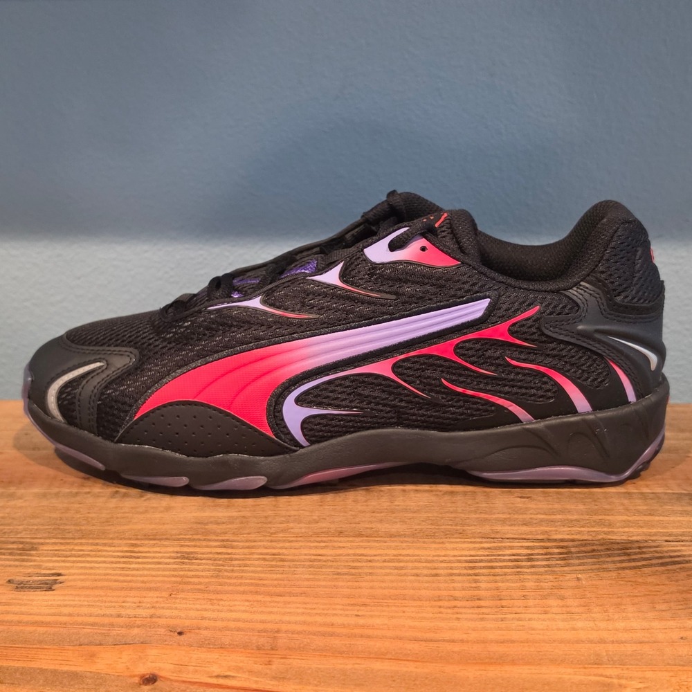 Puma Mens Inhale Flare Sneakers Black Pink Purple Mesh Cell 10.5 - Picture 9 of 11